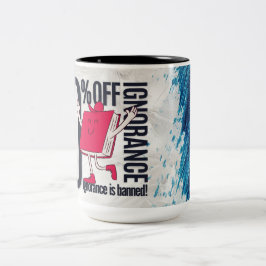 Caneca De Café Em Dois Tons Personagem do Livro Vermelho Caprichoso Ignorância