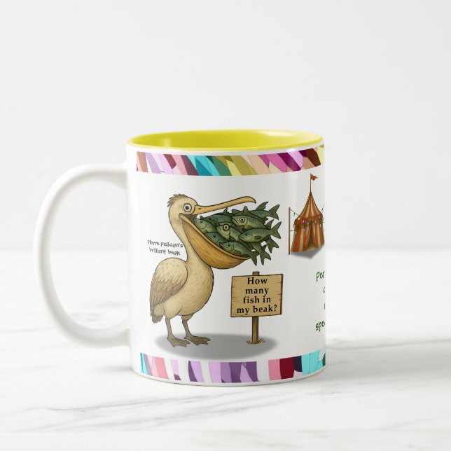 Caneca De Café Em Dois Tons Personalise: Pierre pelican's brilliant beak (Esquerda)