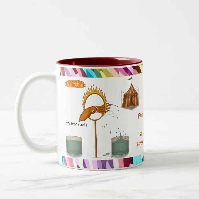 Caneca De Café Em Dois Tons Personalise: Squirty squid (Esquerda)