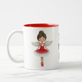 Caneca De Café Em Dois Tons Personalised Angel for Christmas 
