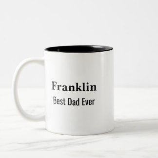 Caneca De Café Em Dois Tons Personalised Best Dad Ever Monogrammed
