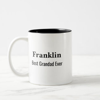 Caneca De Café Em Dois Tons Personalised Best Grandad Ever Monogrammed