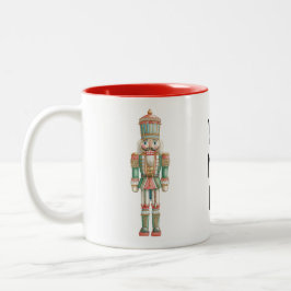 Caneca De Café Em Dois Tons Personalised Christmas Nutcracker 