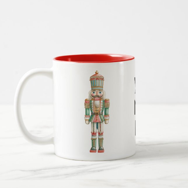 Caneca De Café Em Dois Tons Personalised Christmas Nutcracker  (Esquerda)