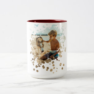 Caneca De Café Em Dois Tons Personalizada Arte de Abertura Personalizada
