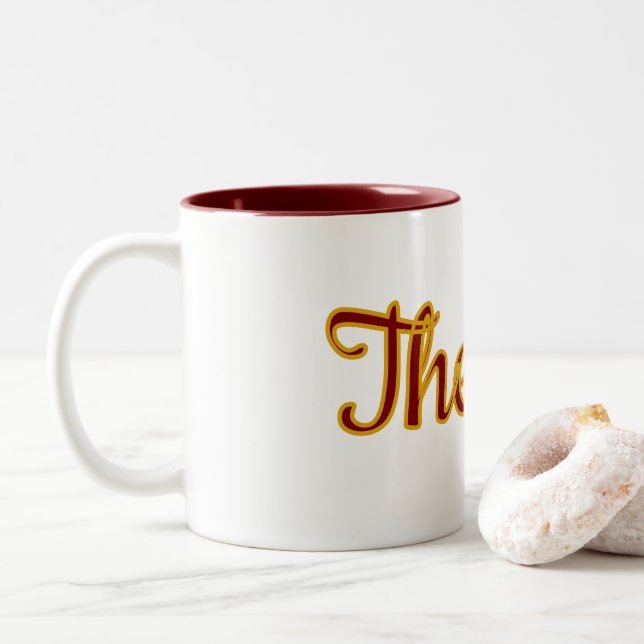Caneca De Café Em Dois Tons Personalizado (Com Donut)