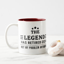 Caneca De Café Em Dois Tons Personalizado, a lenda está aposentada