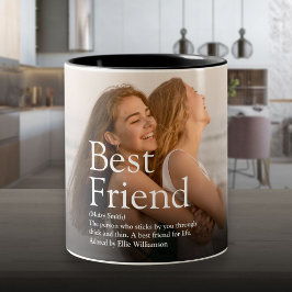 Caneca De Café Em Dois Tons Personalizado com a foto e definição do seu melhor