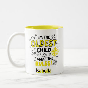 Caneca De Café Em Dois Tons Personalizado Eu Sou o Filho Mais Velho Cômico Cri