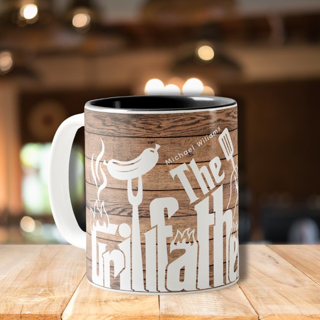 Caneca De Café Em Dois Tons Personalizado O Farmhouse Russo Grilldad (Criador carregado)