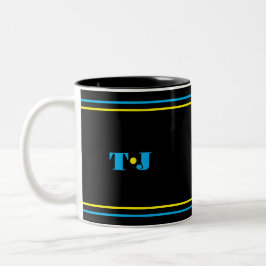 Caneca De Café Em Dois Tons Personalizado Preto