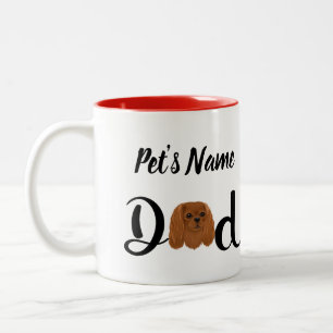 Caneca De Café Em Dois Tons Personalizado Ruby Cavalier King Charles Spaniel