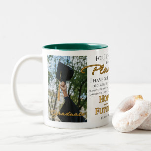 Caneca De Café Em Dois Tons Personalizar a Escritura do Boné de Formando Jerem