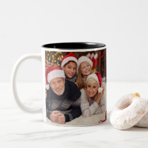 Caneca De Café Em Dois Tons Personalizar Fotografia da Família
