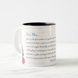 Caneca De Café Em Dois Tons Personalizar Letra de Amor Personalizada Script Ma