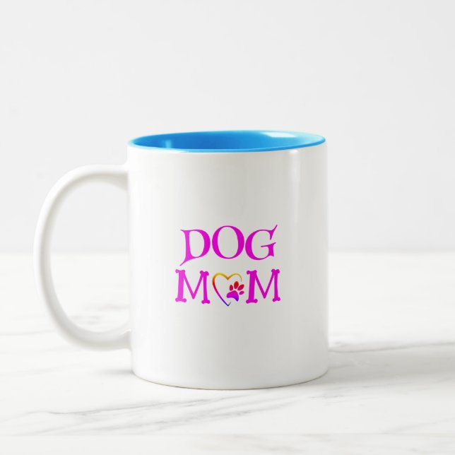 Caneca De Café Em Dois Tons Personalizar mãe de cachorro (Esquerda)