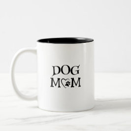 Caneca De Café Em Dois Tons Personalizar mãe de cachorro