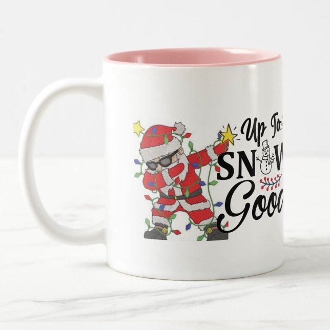 Caneca De Café Em Dois Tons personalizar neve de christma (personalised Christmas holiday gift mug)