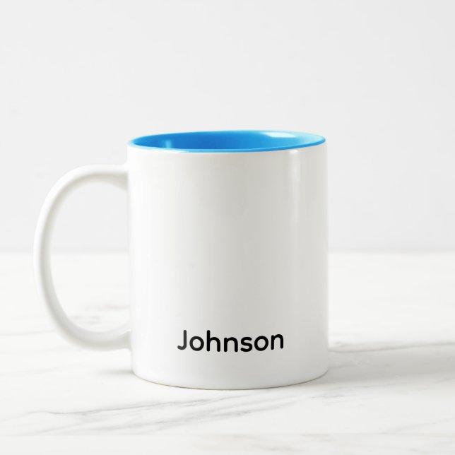 Caneca De Café Em Dois Tons Personalizar Nome (Esquerda)