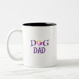 Caneca De Café Em Dois Tons Personalizar Pai de Cachorro