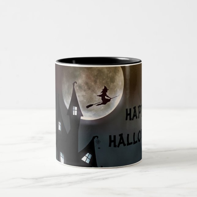 Caneca De Café Em Dois Tons Personalize o Halloween Mug (Centro)