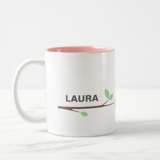 Caneca De Café Em Dois Tons Personalize your Name BIRD Coffee Cup