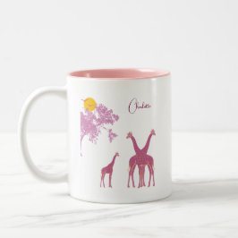 Caneca De Café Em Dois Tons Personalized African Safari
