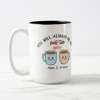 Caneca De Café Em Dois Tons Personalized Best-Tea Couple  