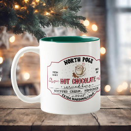 Caneca De Café Em Dois Tons Personalized Christmas Hot Cocoa