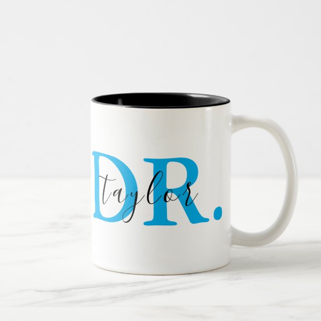 Caneca De Café Em Dois Tons Personalized Doctor Coffee Mug (Direita)