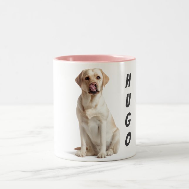 Caneca De Café Em Dois Tons Personalized Dog Lover Mug – Custom Pet Name (Centro)