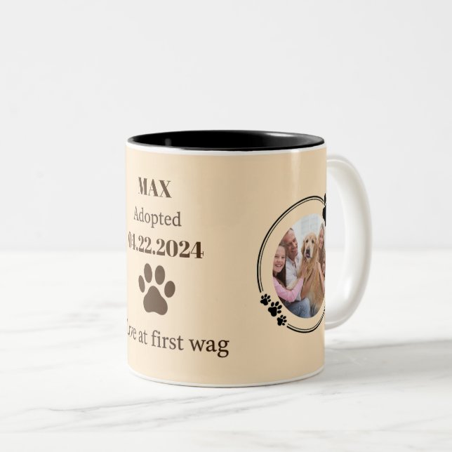 Caneca De Café Em Dois Tons Personalized Golden Retriever Mom Mug Custom (Frente Esquerda)