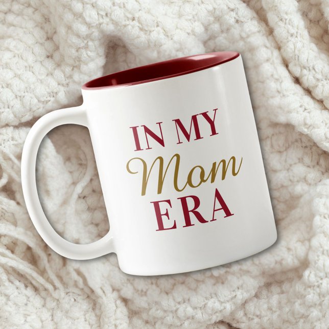 Caneca De Café Em Dois Tons Personalized In My Mom Era Quote Mothers Day (On a blanket)
