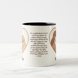 Caneca De Café Em Dois Tons Personalized Pet Love Story Mug - Custom Bond