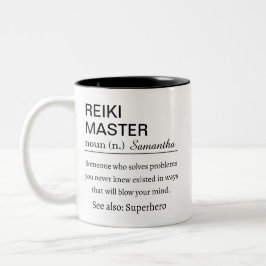 Caneca De Café Em Dois Tons Personalized Reiki Master Definition