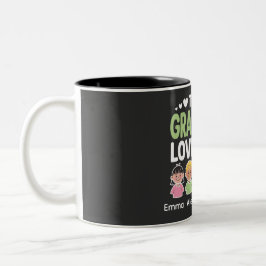 Caneca De Café Em Dois Tons Personalized This Grandpa Loved By – Custom Kids 