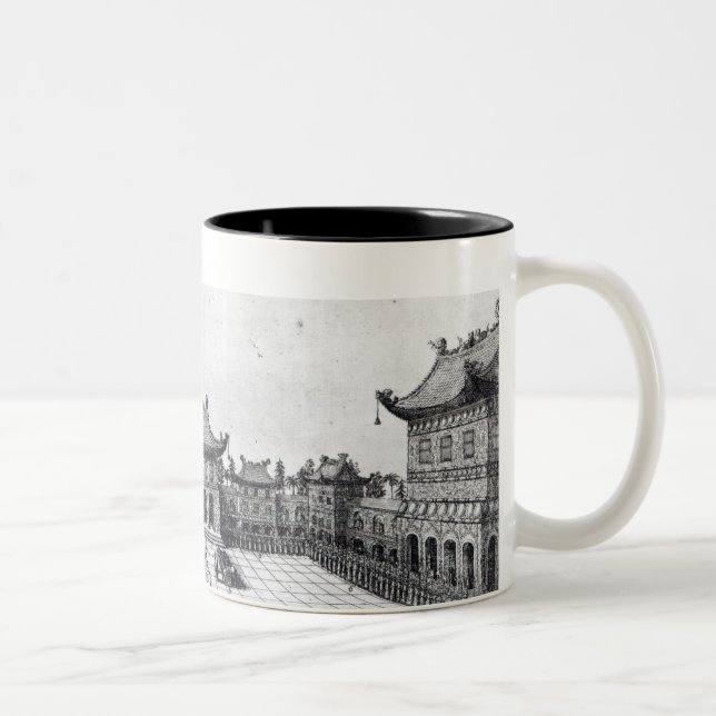 Caneca De Café Em Dois Tons Perspectiva da corte interna (Direita)