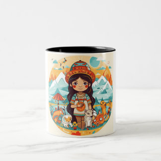 Caneca De Café Em Dois Tons Perucas
