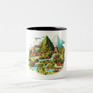 Caneca De Café Em Dois Tons Perucas