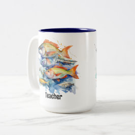 Caneca De Café Em Dois Tons Pesca