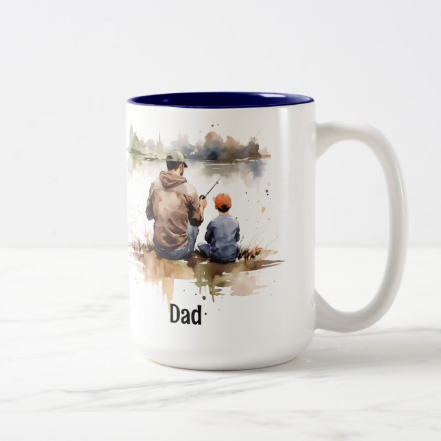 Caneca De Café Em Dois Tons Pesca (Direita)