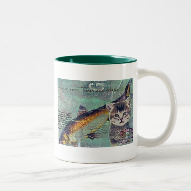 Caneca De Café Em Dois Tons Pesca (Direita)