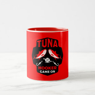 Caneca De Café Em Dois Tons Pesca De Atum Viciada