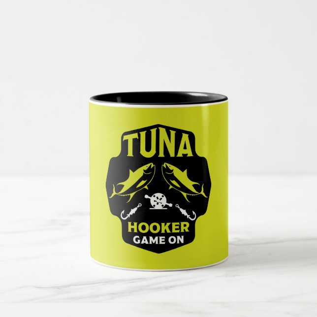 Caneca De Café Em Dois Tons Pesca De Atum Viciada (Centro)