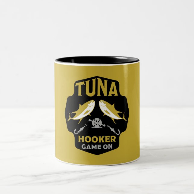 Caneca De Café Em Dois Tons Pesca De Atum Viciada (Centro)