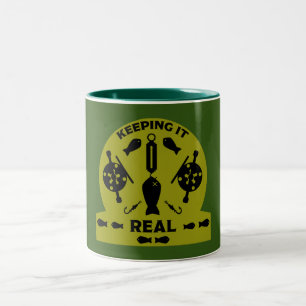Caneca De Café Em Dois Tons Pesca de Rio Selvagem