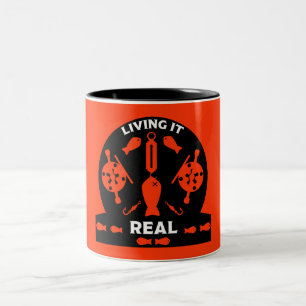 Caneca De Café Em Dois Tons Pesca de Salmão Selvagem