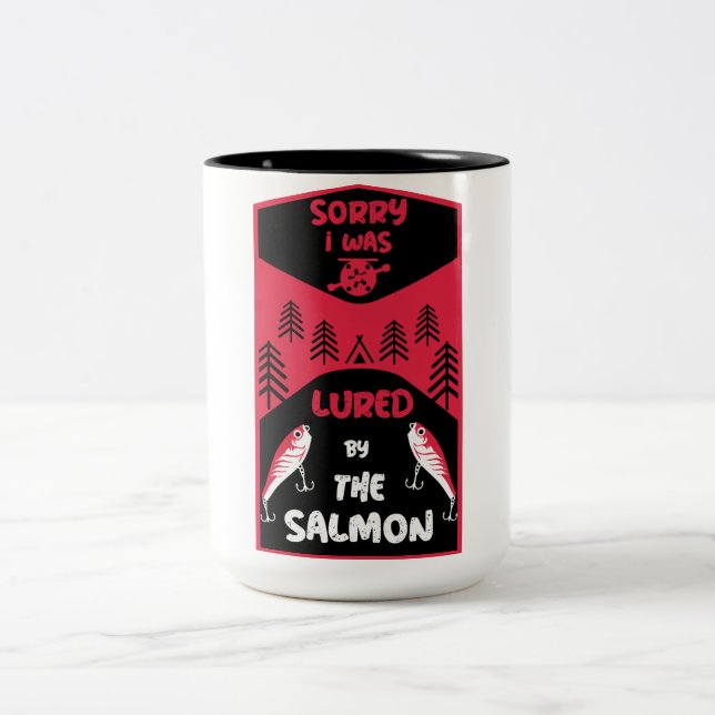 Caneca De Café Em Dois Tons Pesca do salmão no Canadá (Centro)