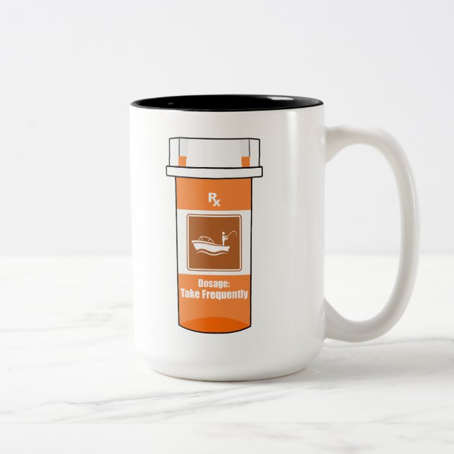 Caneca De Café Em Dois Tons Pesca É Minha Droga (Direita)