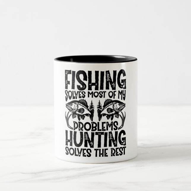 Caneca De Café Em Dois Tons Pesca Engraçada/Caça (Centro)